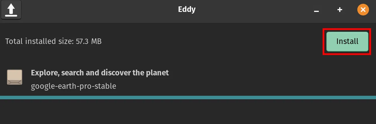 Installing a package with Eddy in Pop!_OS 22.04