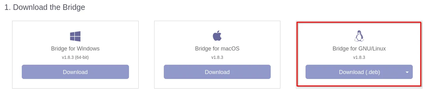 Download ProtonMail Bridge