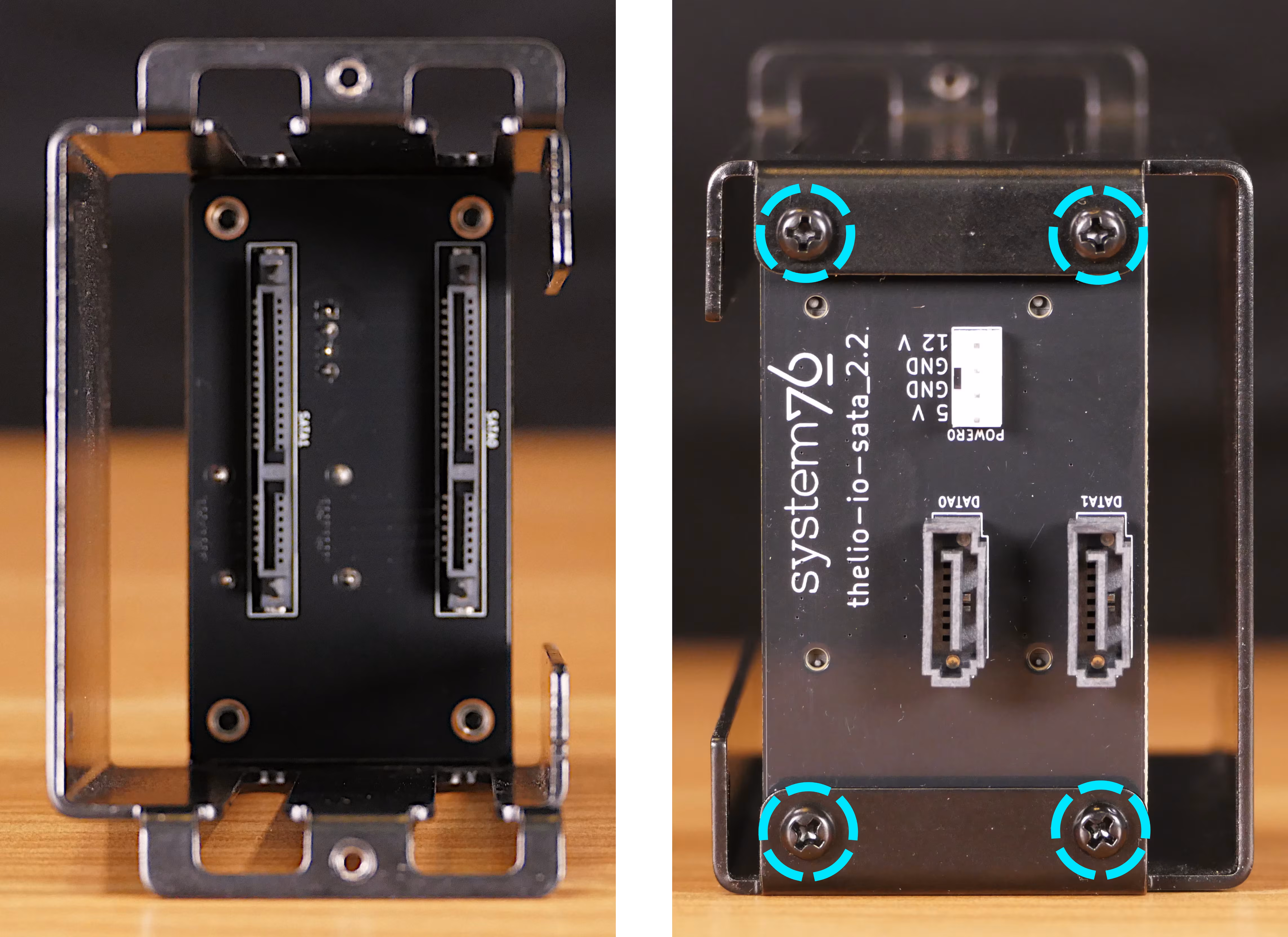 2.5" drive cage backplane screws