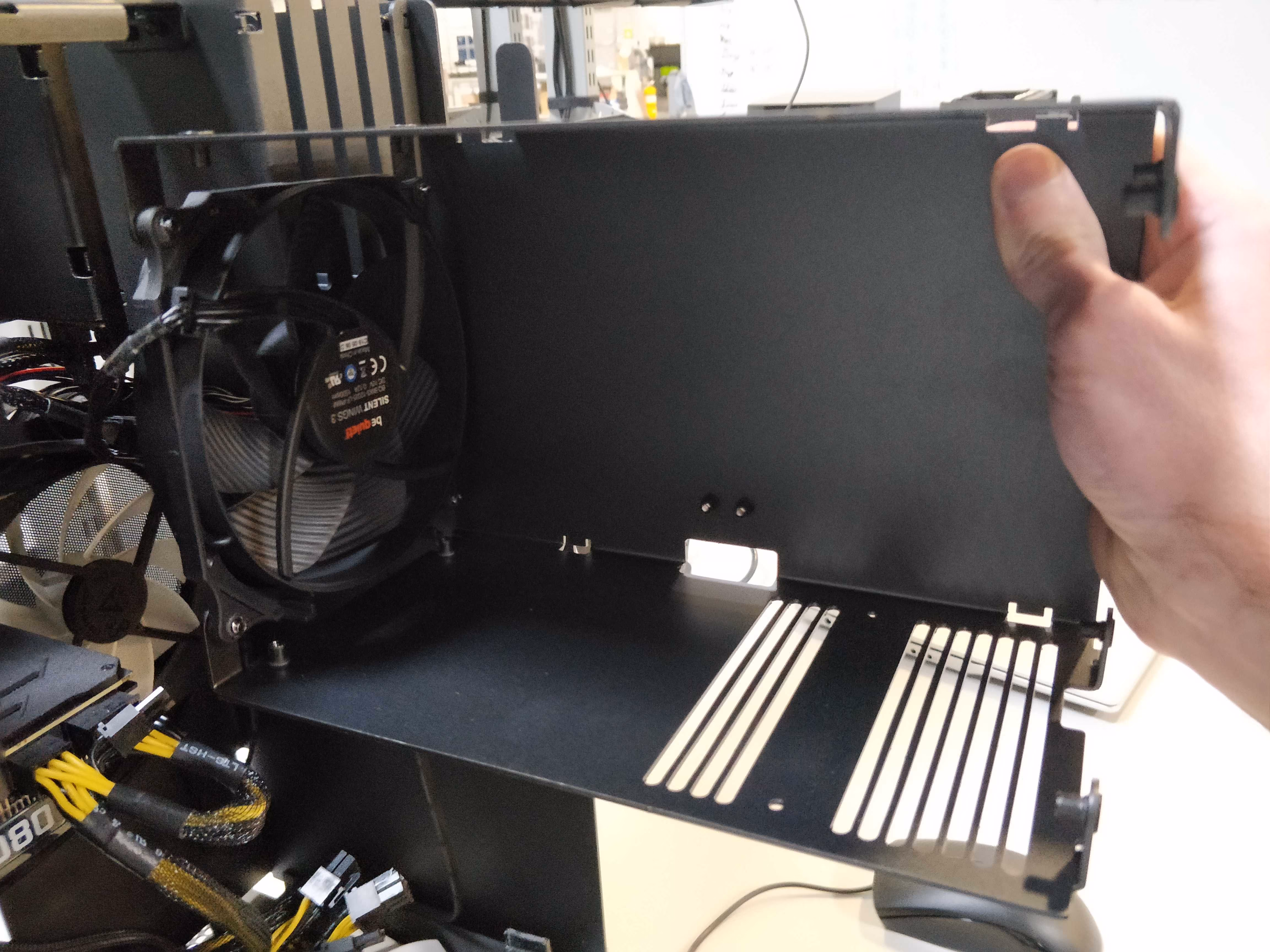 Internal view of the CPU Cooler duct
