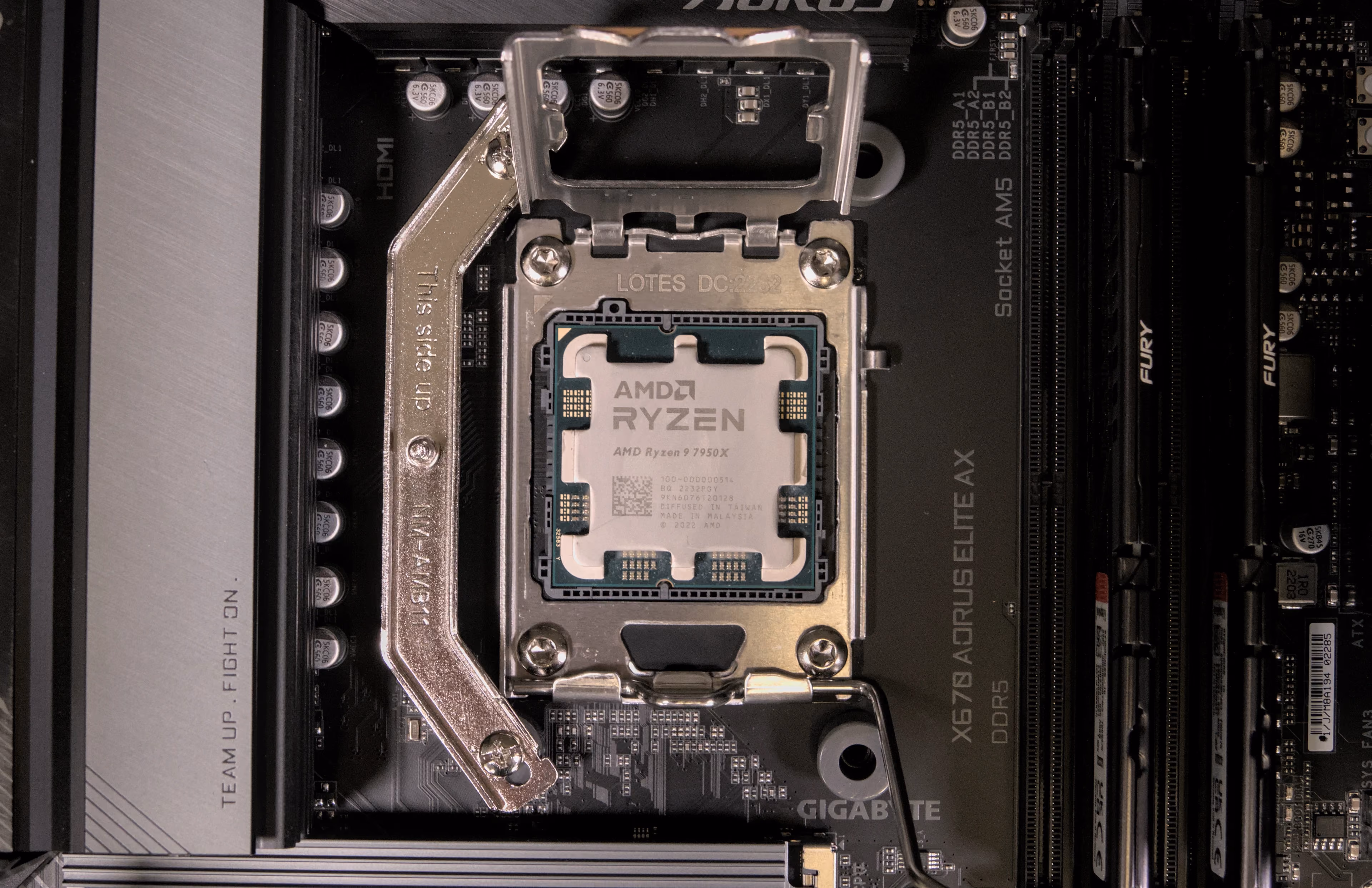 CPU holder raised