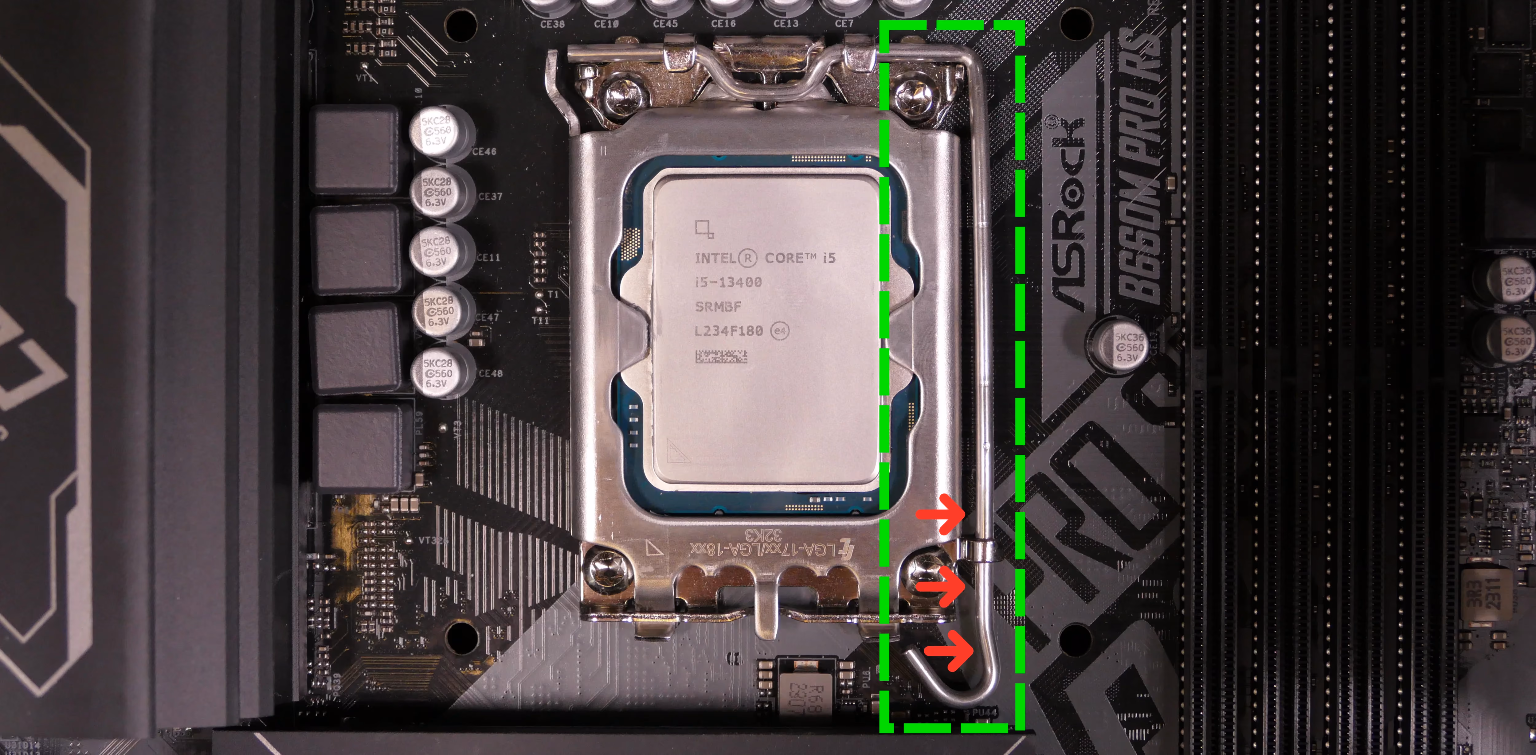 CPU locking lever