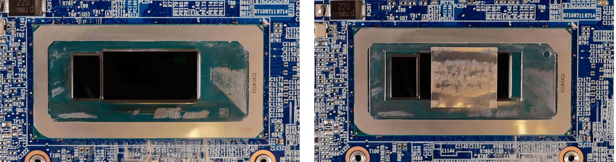 CPU heat-conductive metal application