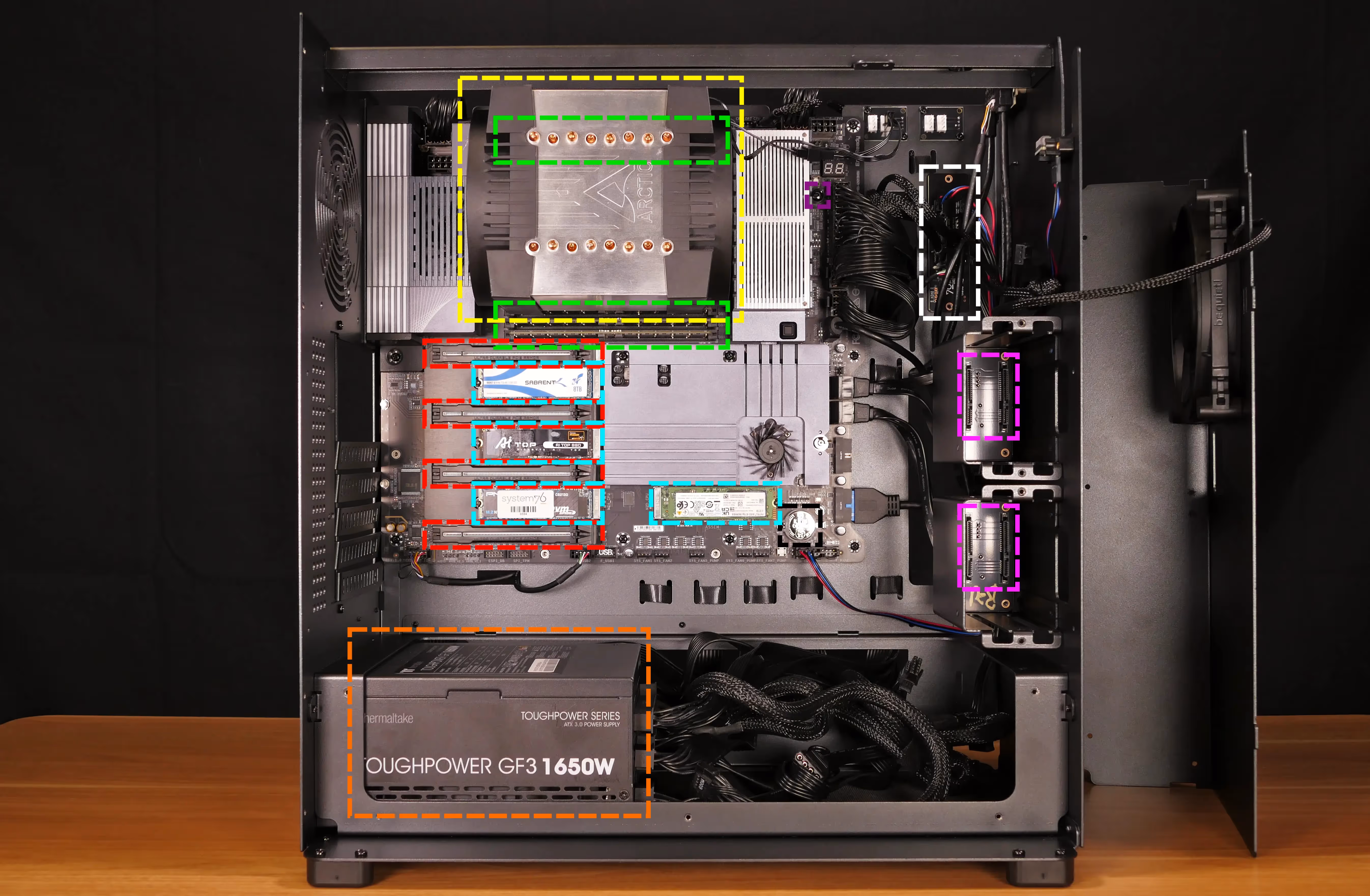 Internal overview (left side - electronics)