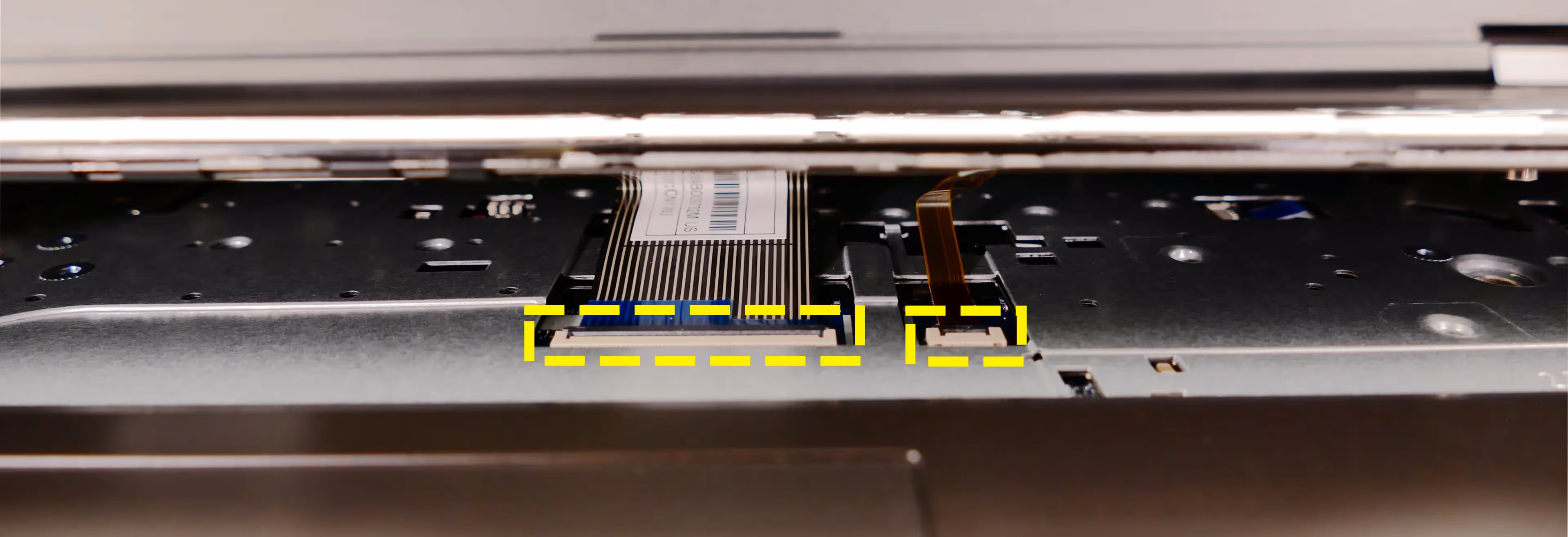 Keyboard ribbon connectors