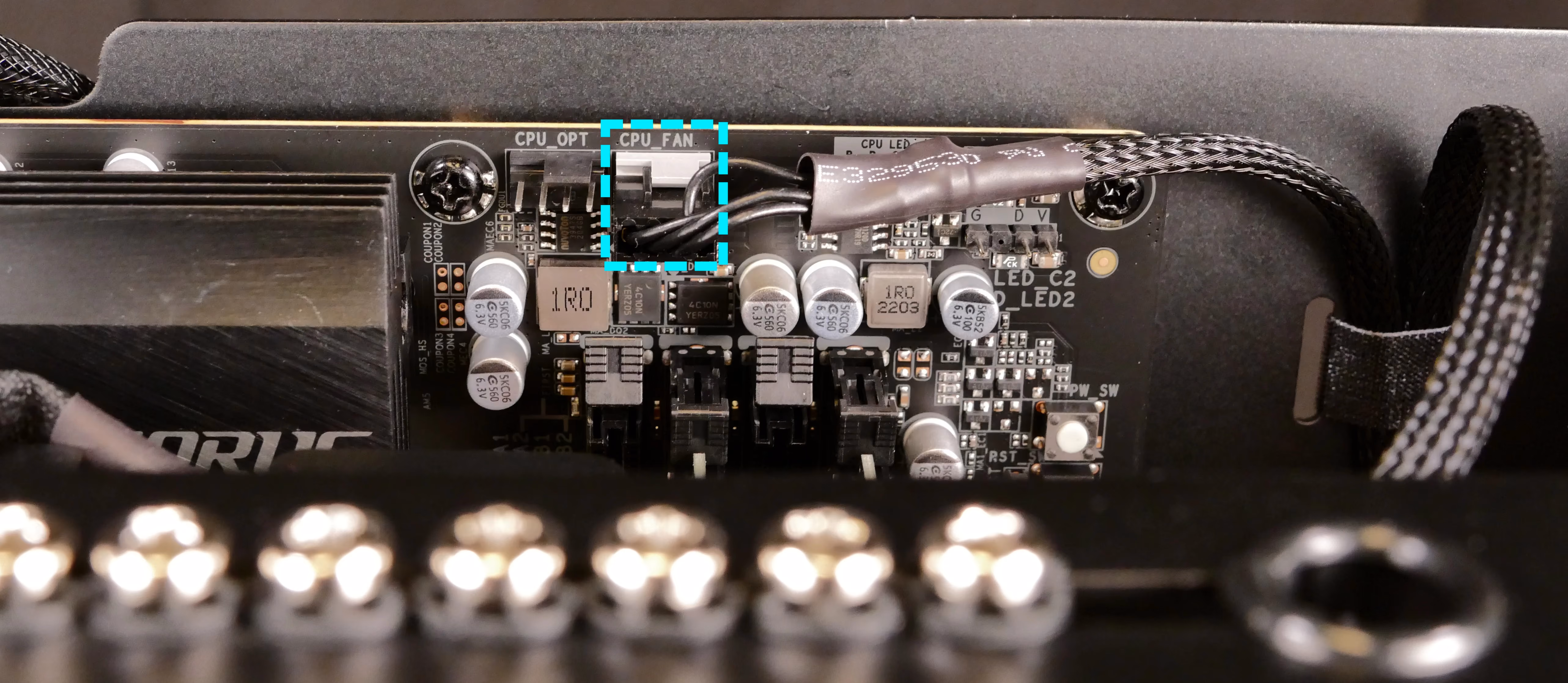 CPU fan header on motherboard