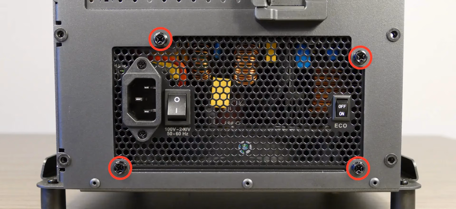 PSU back screws