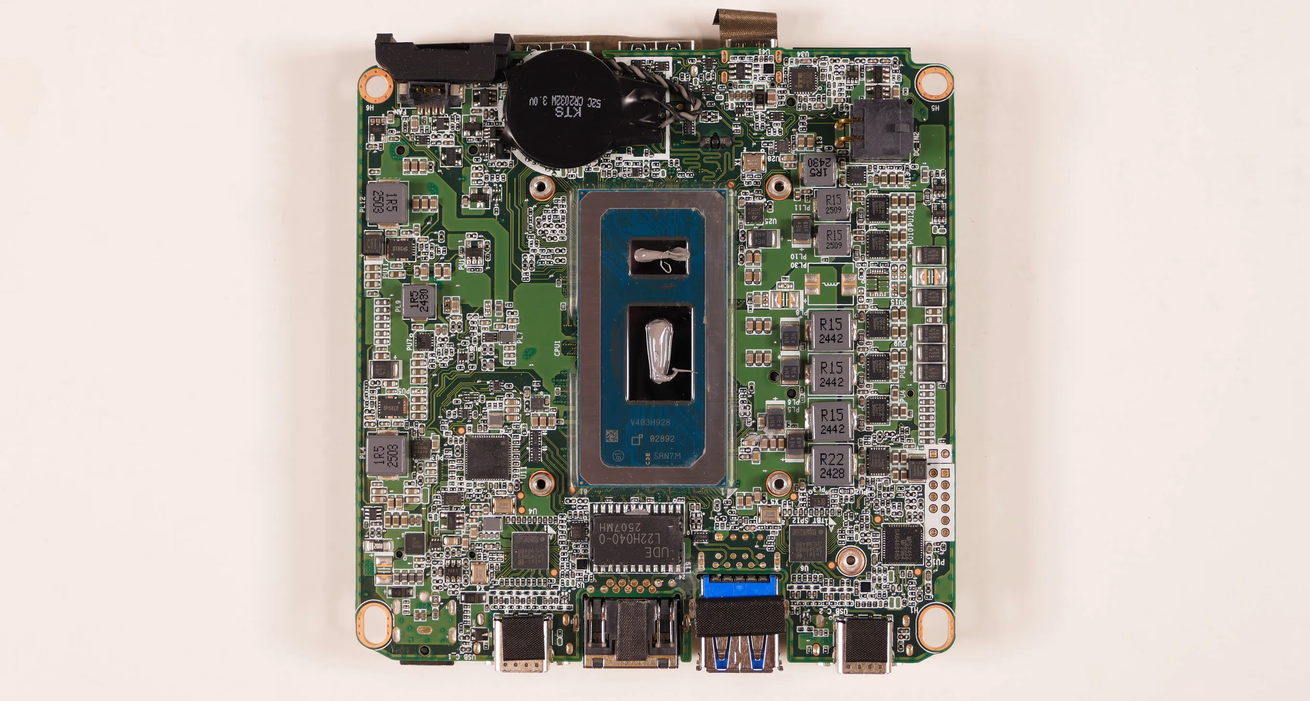 Thermal paste applied to CPU