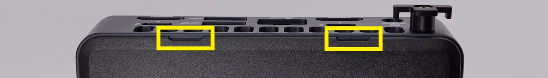 Top cover grooves