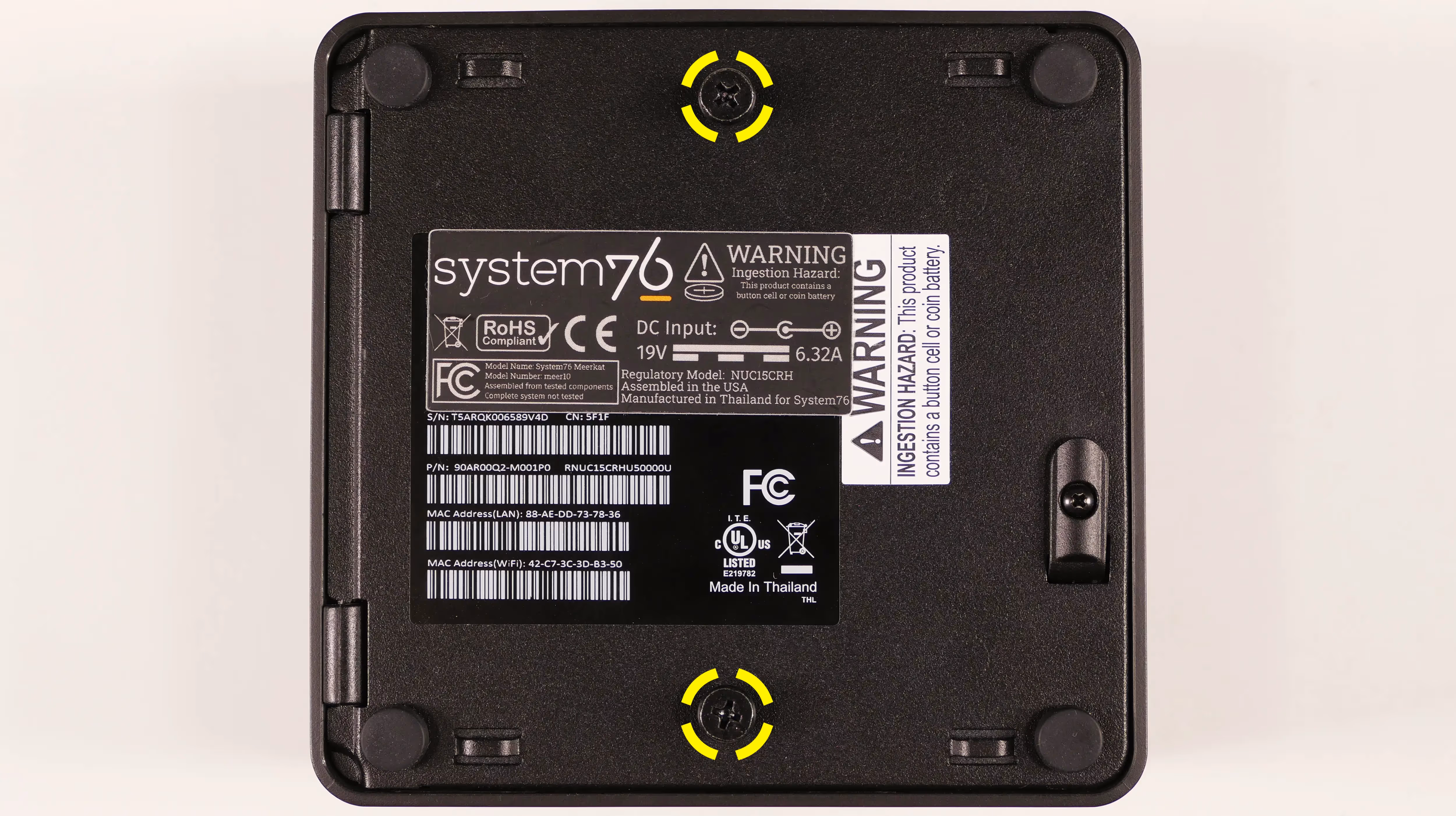 VESA mount screws in Meerkat